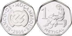 Mozambique, Metical, 2006, Nickel plated steel, , KM:137