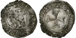 Duchy of Brittany, François II, Blanc à la targe, 1484-1488, Nantes, Billon