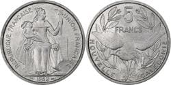 New Caledonia, 5 Francs, 1952, Paris, Aluminum, , KM:4