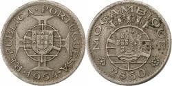 Mozambique, 2-1/2 Escudos, 1954, Copper-nickel, , KM:78