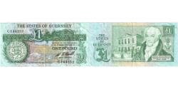 Guernsey, 1 Pound, Undated (1991), KM:48a, EF(40-45)