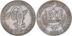 Coin, West African States, 50 Francs, 1999