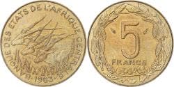 Coin, Central African States, 5 Francs, 1983, Paris, , Aluminum-Bronze