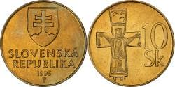 Slovakia, 10 Koruna, 1995, Aluminum-Bronze, , KM:11