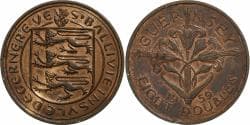 Guernsey, Elizabeth II, 8 Doubles, 1959, London, Bronze, , KM:16