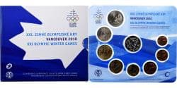 Slovakia, Set 1 ct. - 2 Euro + Token, Vancouver Winter Olympics, 2010, Kremnica