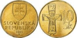 Slovakia, 10 Koruna, 2003, Kremnica, Copper-Nickel-Aluminum, , KM:11