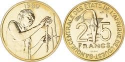 Coin, West African States, 25 Francs, 1980, Paris, ESSAI,