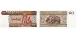 Myanmar, 50 Kyats, UNC(65-70)