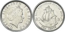 Coin, East Caribbean States, 10 Cents, 2009