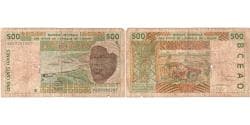 West African States, 500 Francs, VF(20-25)