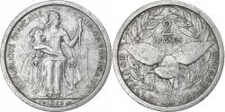 New Caledonia, 2 Francs, 1949, Paris, Aluminum, , Lecompte:55, KM:3