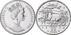 Gibraltar, 2.8 Ecus, Traité de Maastricht, 1994, Copper-nickel,