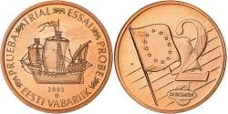 Estonia, Medal, 2 C, Essai Trial, 2003, Copper,