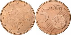 Slovakia, 5 Euro Cent, 2009, Kremnica, Copper Plated Steel,