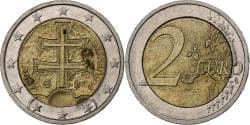 Slovakia, 2 Euro, Double Cross, 2009, Kremnica, Bi-Metallic,