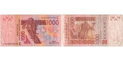 West African States, 1000 Francs, 2003, VF(20-25)