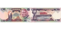 Banknote, Zambia, 50 Kwacha, Undated (1986-88), KM:28a, UNC(65-70)