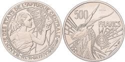 Central African States, 500 Francs, 1976, Paris, ESSAI, Nickel, , KM:E9