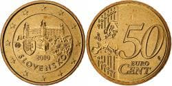 Slovakia, 50 Euro Cent, 2010, Kremnica, BU, , Nordic gold, KM:100