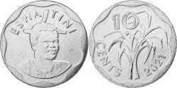 Swaziland, 10 Cents, 2021, Nickel plated steel,