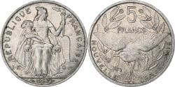 New Caledonia, 5 Francs, 1983, Paris, Aluminum, , KM:16