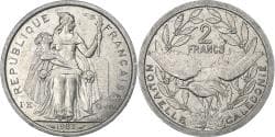 New Caledonia, 2 Francs, 1983, Paris, Aluminum, , Lecompte:63, KM:14