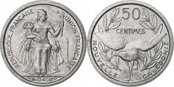 New Caledonia, 50 Centimes, 1949, Paris, Aluminum, , KM:1