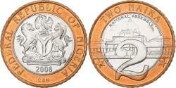 Nigeria, 2 Naira, 2006, Bi-Metallic, , KM:19