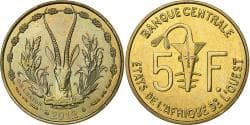 West African States, 5 Francs, 2012, Aluminum-Bronze,