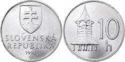 Slovakia, 10 Halierov, 1993, Kremnica, Aluminum,