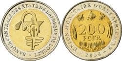 West African States, 200 Francs, 2005, Bimetallic,