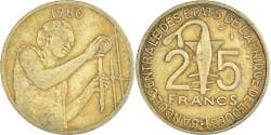 Coin, West African States, 25 Francs, 1980