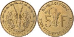 Coin, West African States, 5 Francs, 2013, , Aluminum-Nickel-Bronze
