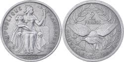 New Caledonia, 2 Francs, 1977, Paris, Aluminum, , KM:14