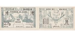 Banknote, New Caledonia, 50 Centimes, 1943, 1943-03-29, KM:54, UNC(65-70)