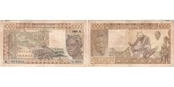 Banknote, West African States, 1000 Francs, VF(30-35)
