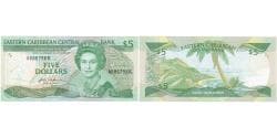 Banknote, East Caribbean States, 5 Dollars, Undated (1986-88), KM:18k