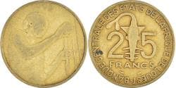 Coin, West African States, 25 Francs, 1996