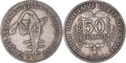 Coin, West African States, 50 Francs, 2004