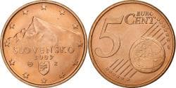 Slovakia, 5 Euro Cent, 2008, Copper Plated Steel, , KM:3084