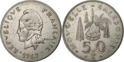 New Caledonia, 50 Francs, 1967, Paris, Nickel, , Lecompte:120, KM:7