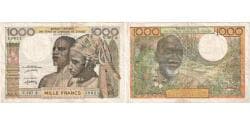 West African States, 1000 Francs, EF(40-45)