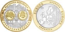 Slovakia, Medal, L'Europe, Silver Plated Copper, FDC,