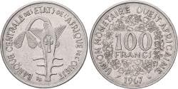 West African States, 100 Francs, 1967, Paris, Nickel, , KM:4