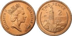 Gibraltar, Elizabeth II, 2 Pence, 1995, Pobjoy Mint, Bronze,