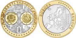 Estonia, Medal, L'Europe, Silver Plated Copper, FDC,