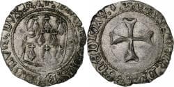 Duchy of Brittany, François II, Blanc à la targe, 1484-1488, Rennes, Billon
