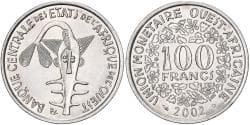 West African States, 100 Francs, 2002, Nickel, , KM:4