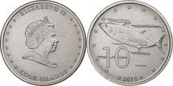 Cook Islands, Elizabeth II, 10 Cents, 2010, Karlsfeld, Nickel plated steel